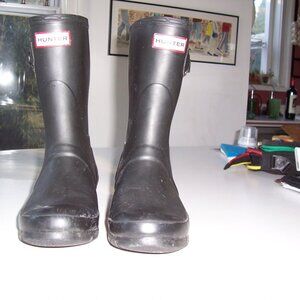 Hunter Rain Boots 10.5" High Black Size 7.5